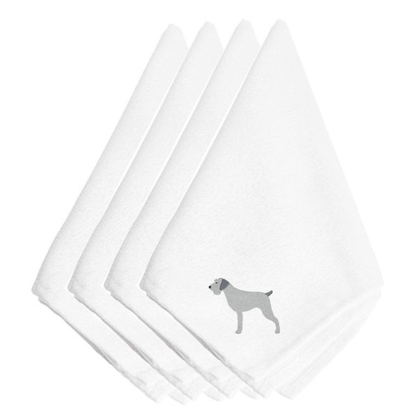 Carolines Treasures German Wirehaired Pointer Embroidered Napkins, Set of 4 BB3411NPKE